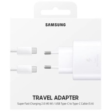 СЗУ-адаптер Samsung EP-TA845 45W (1Type-C) + кабель Type-C - Type-C (Белый)